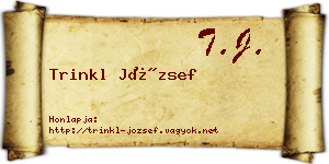 Trinkl József névjegykártya